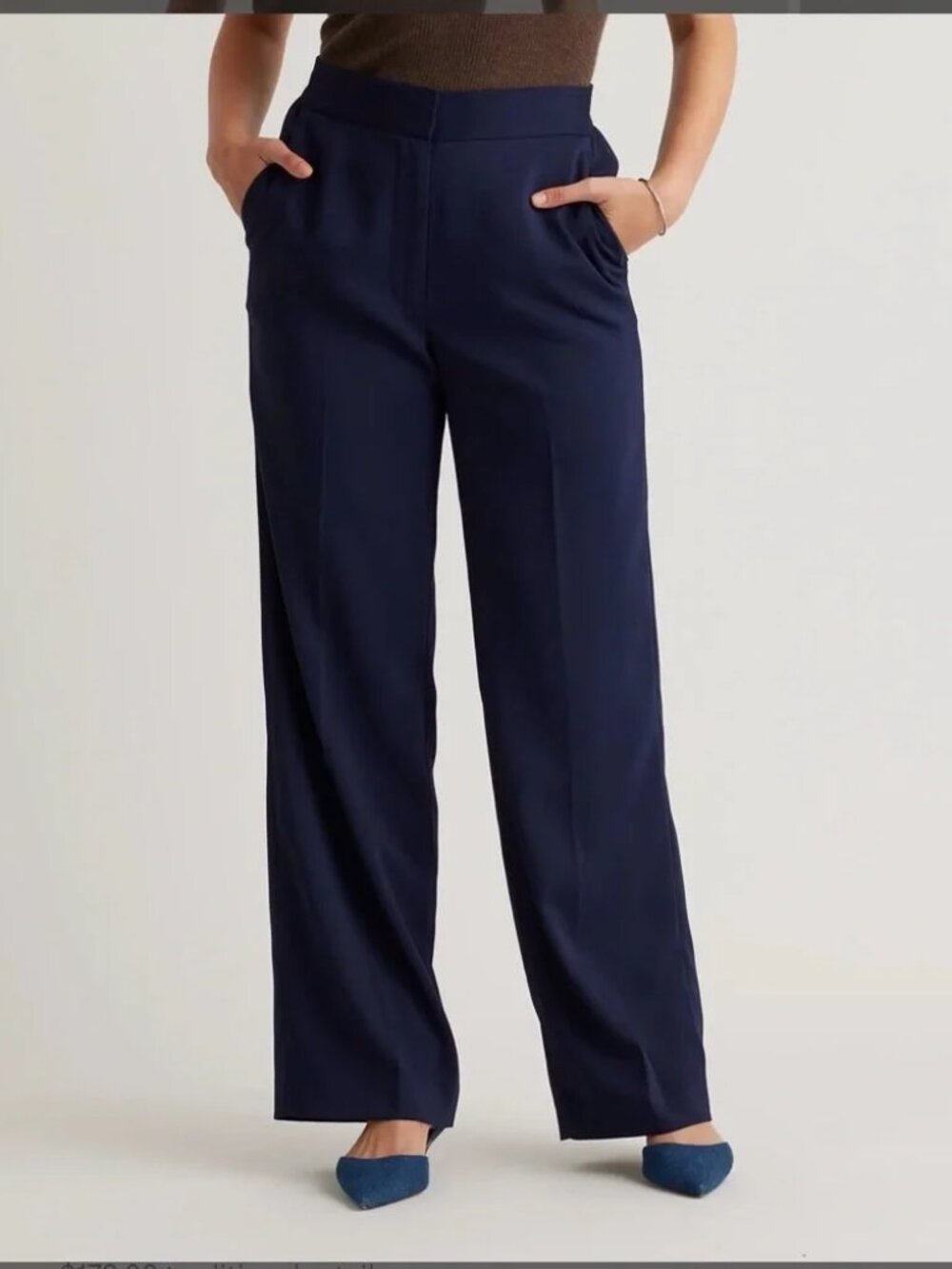 NWT Quince Stretch Crepe Trouser Pants - Size 12